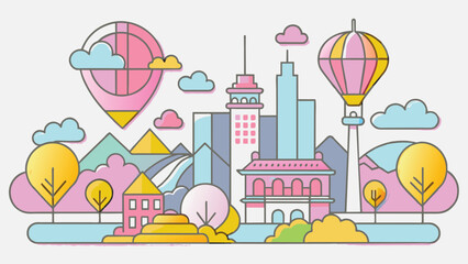 vector art style city environments vector 2.eps