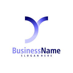 Letter Y logo design vector. Creative Initial Y logo concepts template