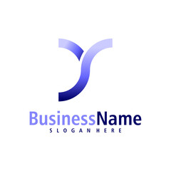 Obraz premium Letter Y logo design vector. Creative Initial Y logo concepts template