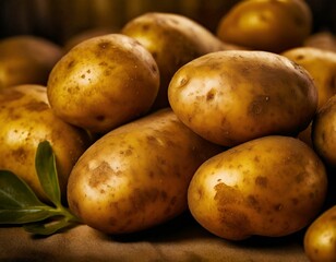 Close up Fresh Potatoes illustration
