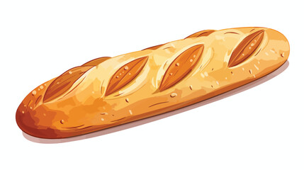  Homemade Italian Bread Flat vector 