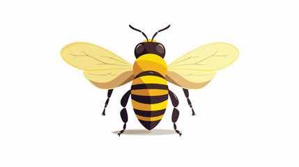 Lokii34 Honey Bee Flat vector isolated on white background