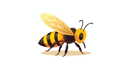 Lokii34 Honey Bee Flat vector isolated on white background