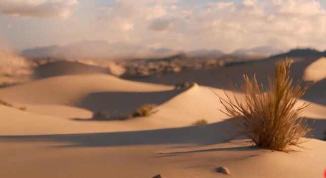 3d view of arid desert