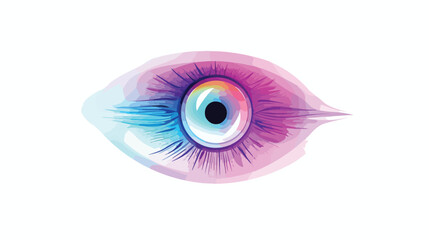  Iridescent Eyes Flat vector isolated on white background