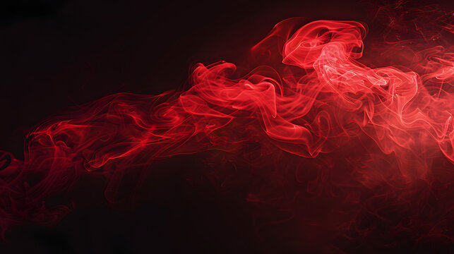 Crimson Vapor: Abstract Background with Red Smoke - Powered by Adobe