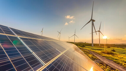 The Interplay of Solar Panels and Wind Turbines