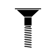 Self-tapping screw icon vector. Screw illustration sign. Bolt symbol or logo.
