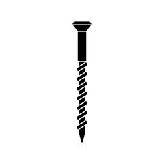 Self-tapping screw icon vector. Screw illustration sign. Bolt symbol or logo.
