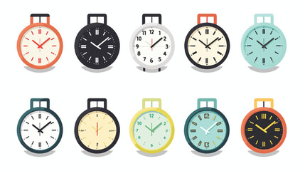 Clock icon for graphic design project flat vector