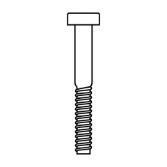 Self-tapping screw icon vector. Screw illustration sign. Bolt symbol or logo.
