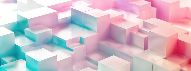 Abstract Pastel Cubes Background