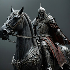 Fototapeta premium knight with horse, knight on horseback, knight on horse