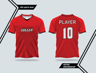 t-shirt sport design template, Soccer jersey mockup for football club. uniform front and back view.