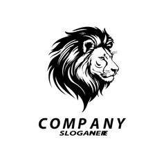 lion logo, elegant lion vector logo design