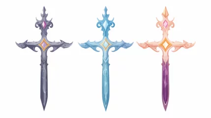 Fotobehang Lokii34 Three magical fantasy swords of the elements  © Ideas