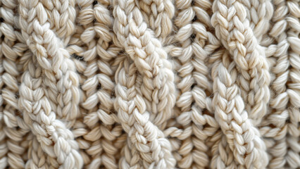 Knitted Elegance: A Detailed View of a Beige Texture