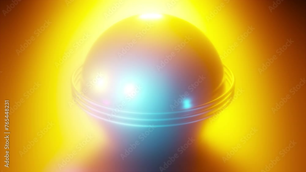 Poster rainbow light sphere. computer generated 3d render