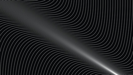 Black oblique curved lines background vector image