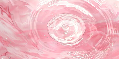 A soft pink background with swirling water ripples ,  for product packaging design. banner, pink rose petals background