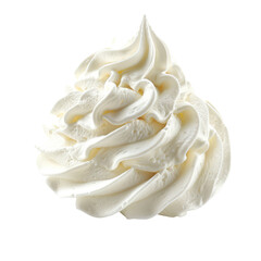 Whipped cream isolated on transparent background