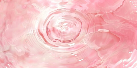 Fototapeta premium A soft pink background with swirling water ripples , for product packaging design. banner, pink rose petals background