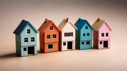 House model. Property home and real estate insurance concept. miniature model house. Mortgage concep. AI generated image, ai..
