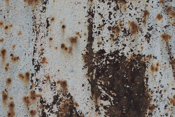 Rusty metal brown close up texture. Grunge wall background.