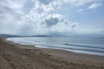 The extensive beach known as Playa America in Nigran, Pontevedra, Spain