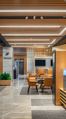 Depicting Customer Service Excellence: Interior View of State-of-the-art JF Bank Branch