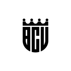 BCU letter logo design with white background in illustrator, cube logo, vector logo, modern alphabet font overlap style. calligraphy designs for logo, Poster, Invitation, etc.