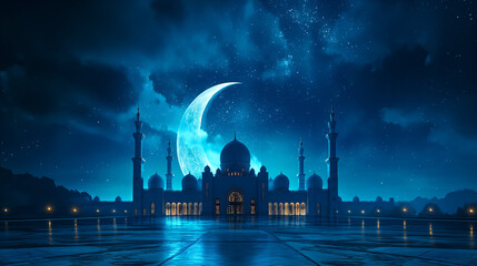 Ramadan celebration ,masjid background. - obrazy, fototapety, plakaty