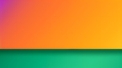 A seamless gradient transitions from warm orange to deep green, capturing the essence of a vivid horizon at dusk or dawn.