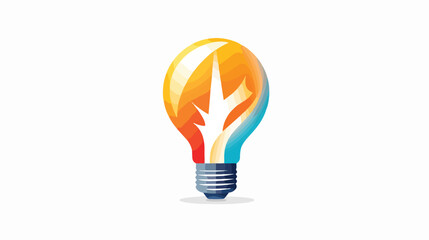 Bulb logo flat vector isolated on white background -