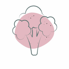 Icon Cauliflower. related to Vegan symbol. Color Spot Style. simple design editable. simple illustration