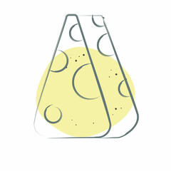 Icon Cheese. related to Vegan symbol. Color Spot Style. simple design editable. simple illustration