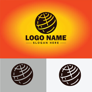 globe icon logo earth planet vector art graphics for business brand icon globe logo template