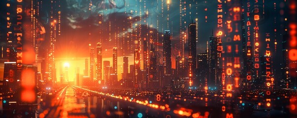 Fototapeta premium Design a striking image capturing the evolution of regulation in the crypto space Blend futuristic elements with traditional regulatory symbols