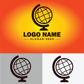 globe icon logo earth planet vector art graphics for business brand icon globe logo template