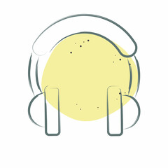 Icon Music. related to Podcast symbol. Color Spot Style. simple design editable. simple illustration