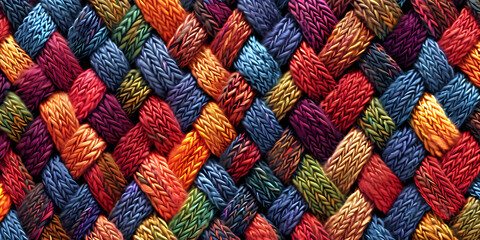 Fototapeta na wymiar Light hand made crochet or knitting textile fabric texture colored in trendy violet color. close up macro background. 