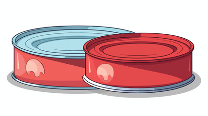 Canned food for dogs food tin can. Pet meal. Vector