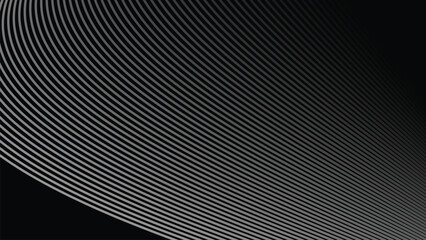 Black oblique curved lines background vector image