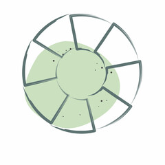 Icon Float. related to Ring symbol. Color Spot Style. simple design editable. simple illustration