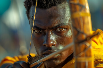 Target practice with a compound bow