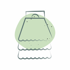 Icon Skirt. related to Fashion symbol. Color Spot Style. simple design editable. simple illustration