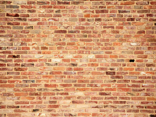Texture of old brickwork. Vintage red brick wall