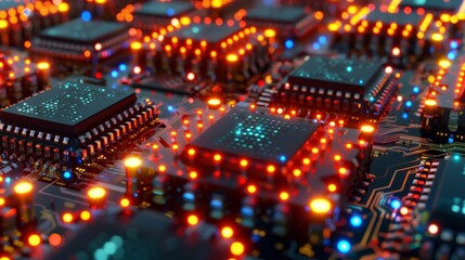 Obraz premium Secure Connectivity Illuminated Network Segmentation in a Digital World