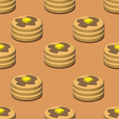 pancake seamless pattern background