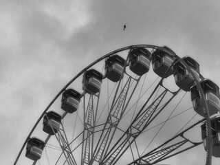 Ferris wheel on a sky